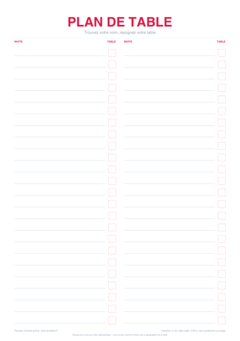 Aperçu du modèle vierge : Panneau d'entrée – index des invités